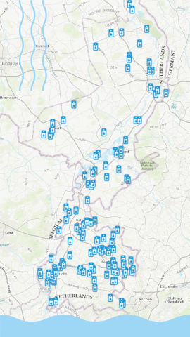 Kaart Limburgse Watertaps